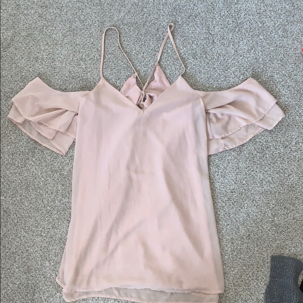 Tobi off the shoulder shift dress